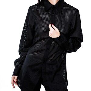 Mariko Mesh Button-up Shirt